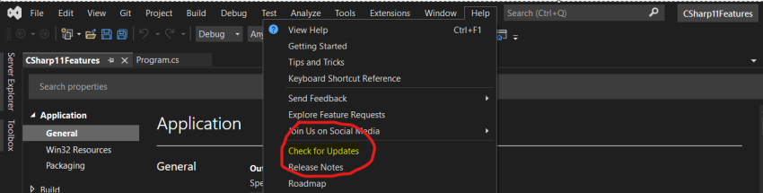 Enable Preview version in Visual Studio 2022